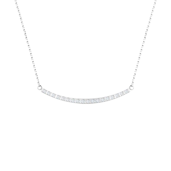 B.Tiff NY Hypoallergenic Mini "Smile" Adjust Necklaces in 3 colors Moissanite - Picture 2 of 10